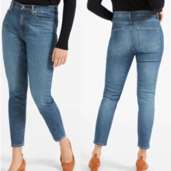 Everlane Jeans Women 26X25 Blue The Perfect High-Rise Skinny Ankle Jean - Picture 1 of 7